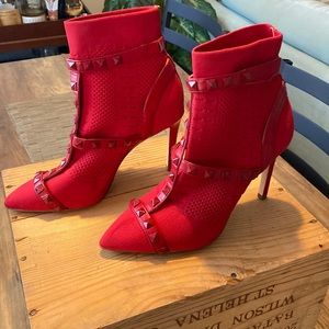 Jessica Simpson Red Bootie Heels